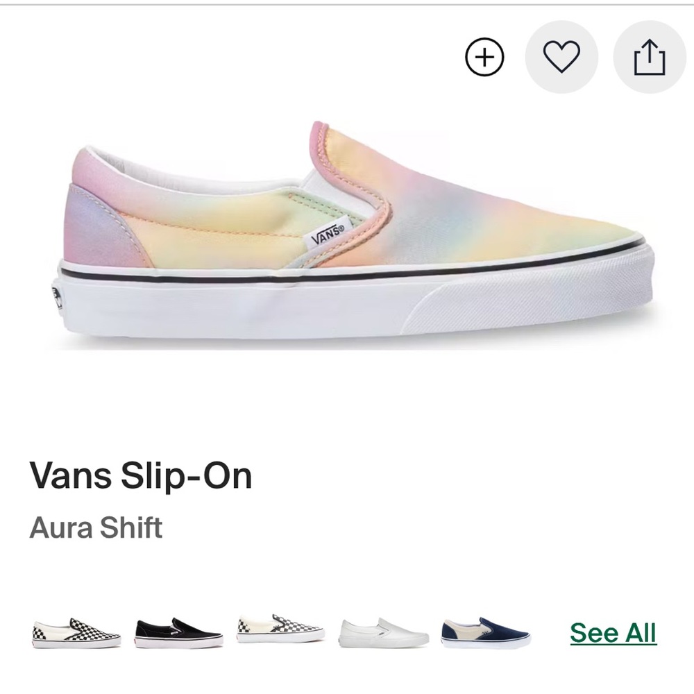 Vans Watercolor Slip-On Sneakers with Pastel Design